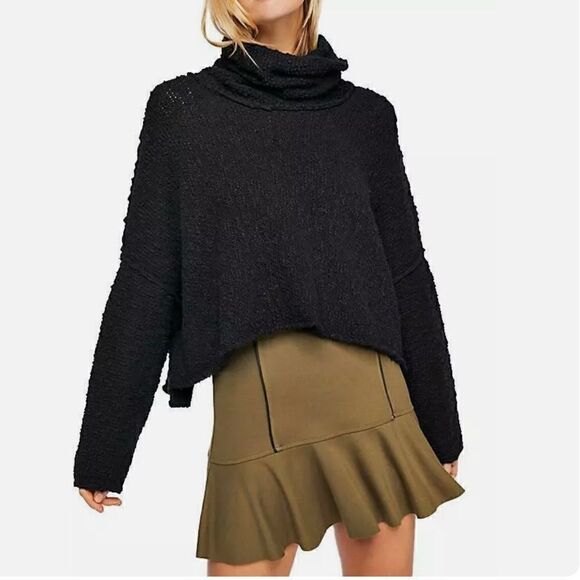 FREE PEOPLE Highlands Miniskirt In Army - Picture 1 of 3
